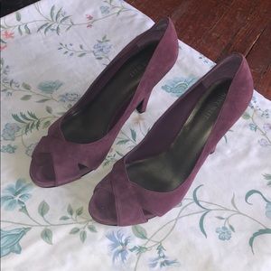 Purple Nine West Suede Heels